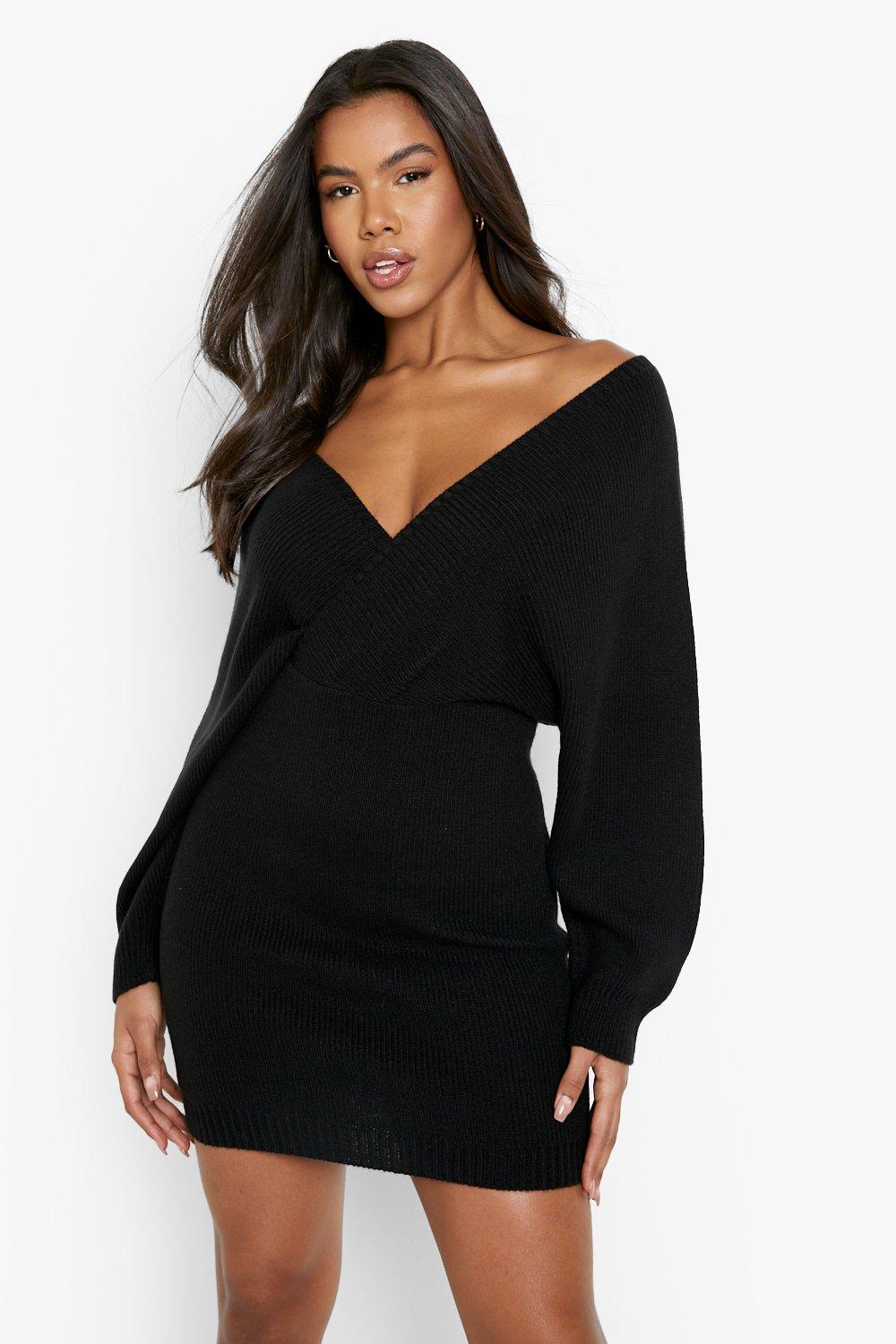 Off The Shoulder Knitted Dress | boohoo